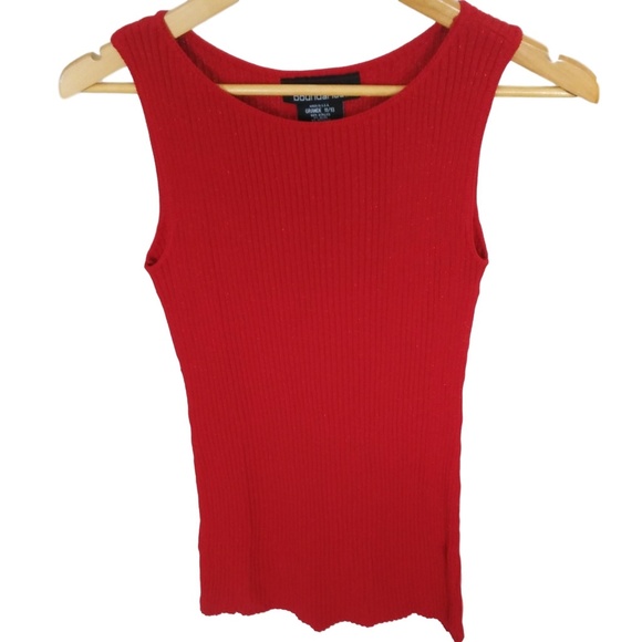 No Boundaries Red Sparkly Sleeveless Sweater Dress - Picture 5 of 7
